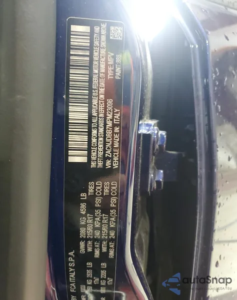 2021 Jeep Renegade Latitude from USA, damaged, VIN ZACNJDBB7MPM23096